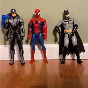 Captain America, Spider-Man and Bat Man